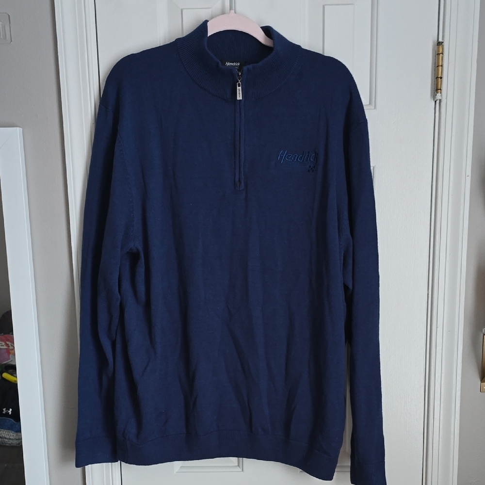 Men's RARE Hendrick Automotive COLLECTION Navy 1/4 Zip-Up Sweater